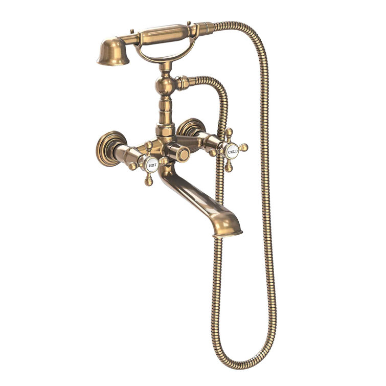 Newport Brass Chesterfield Wall Mount Exposed Tub & Hand Shower Set